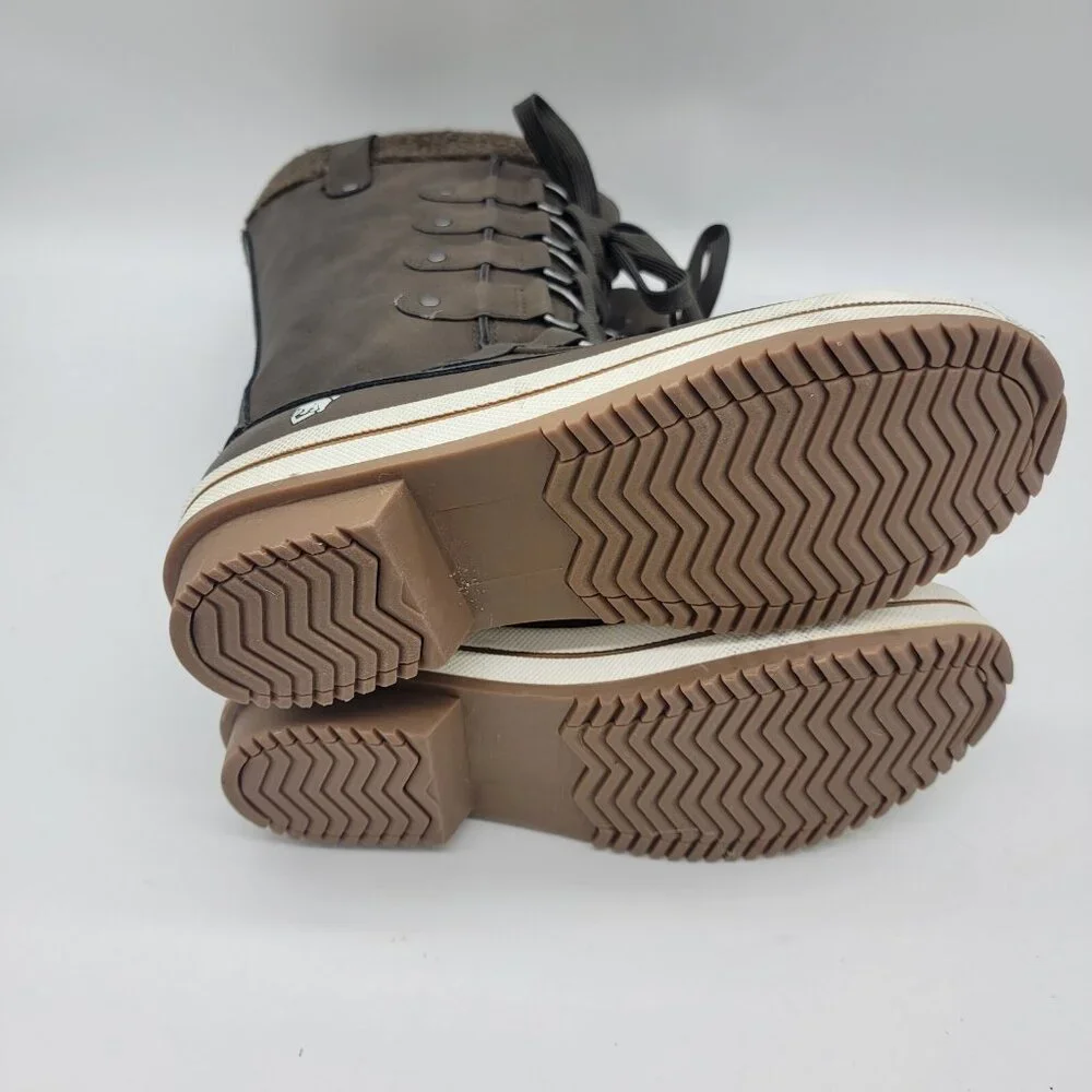 Womens Brown Lace‎ Up Arctic Shield Winter Boots Warm Insulated Size 7M EUC